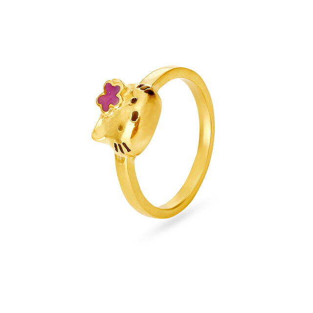 Hello Kitty Gold Finger Ring for Kids