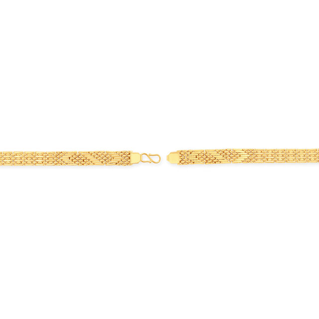 Intricate Woven Pattern Gold Bracelet for Men 2