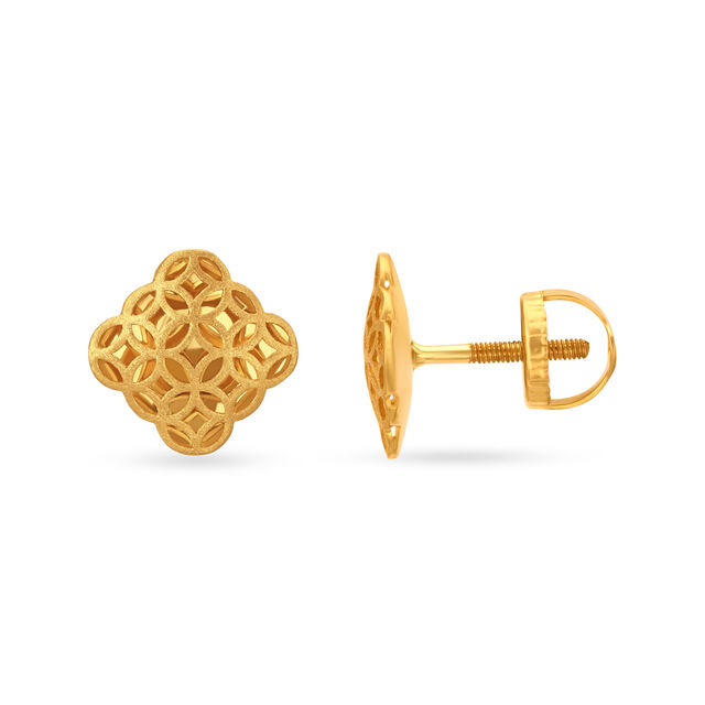 Enchanting Gold Stud Earrings 2
