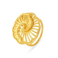 Dramatic 22 Karat Yellow Gold Finger Ring 
