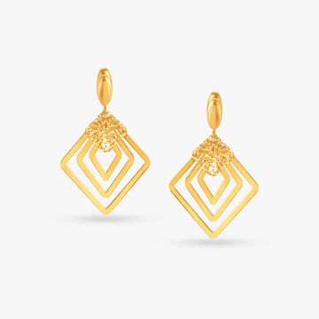 Edgy Geometric Drop Earrings