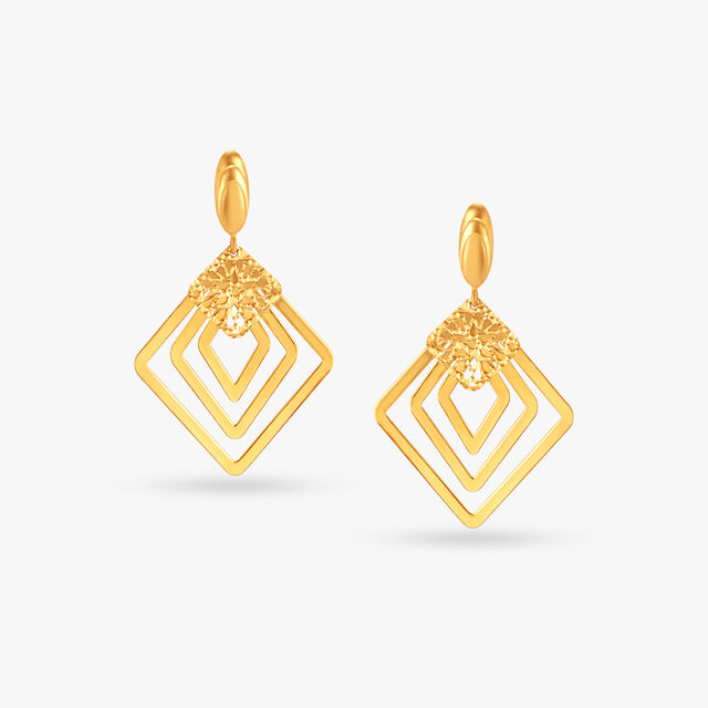 Edgy Geometric Drop Earrings 
