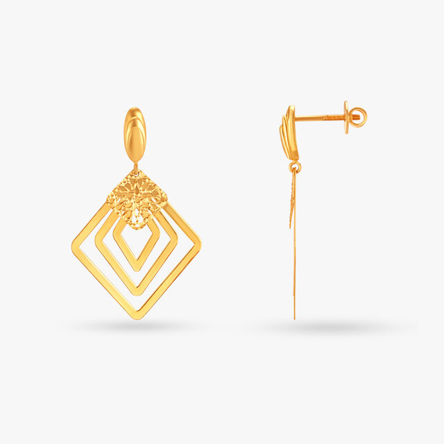 Edgy Geometric Drop Earrings 2