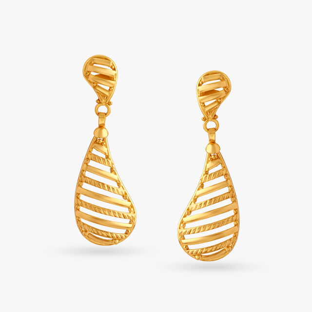 Modern Paisley Drop Earrings 