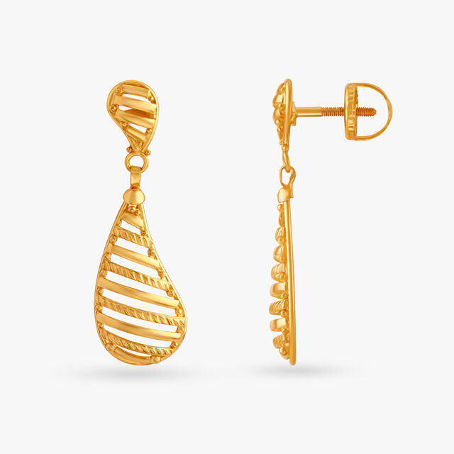 Modern Paisley Drop Earrings 2