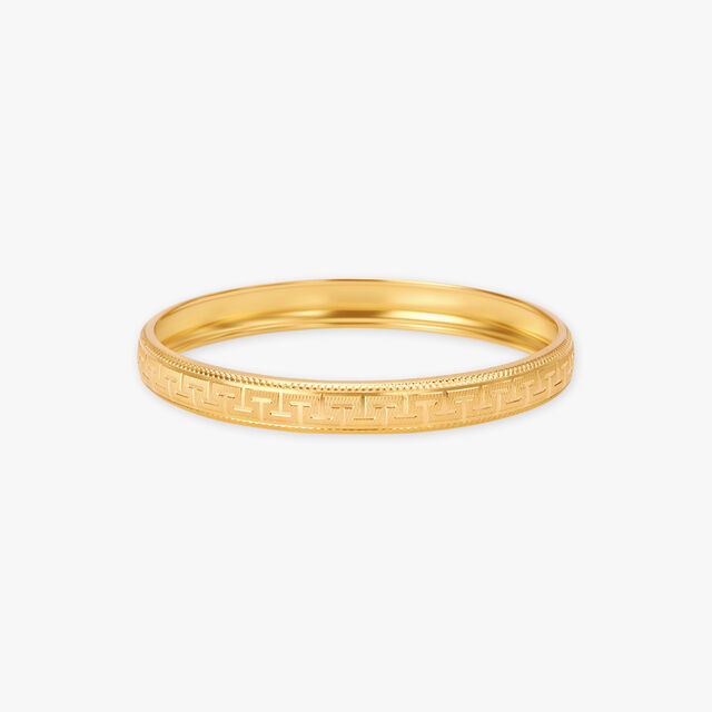 Textured Elegance Gold Bangles 2