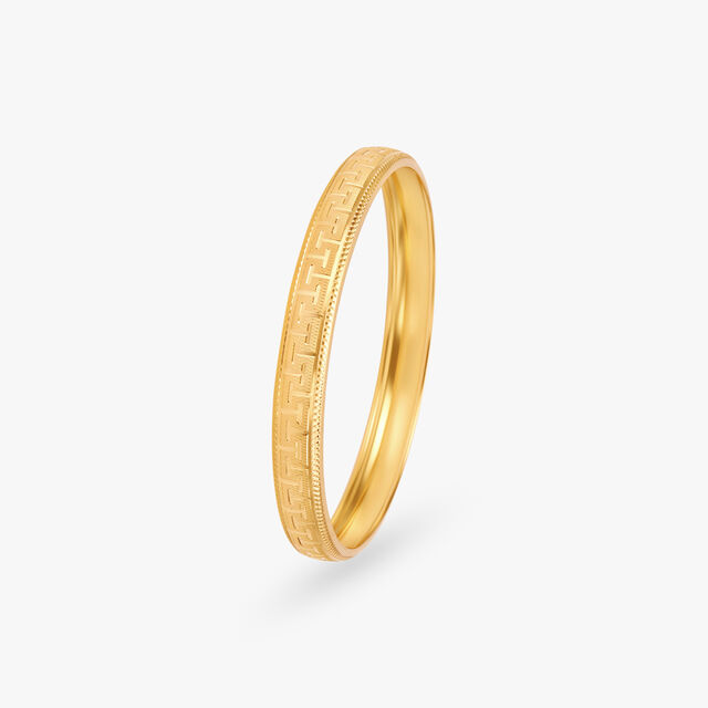 Textured Elegance Gold Bangles 3