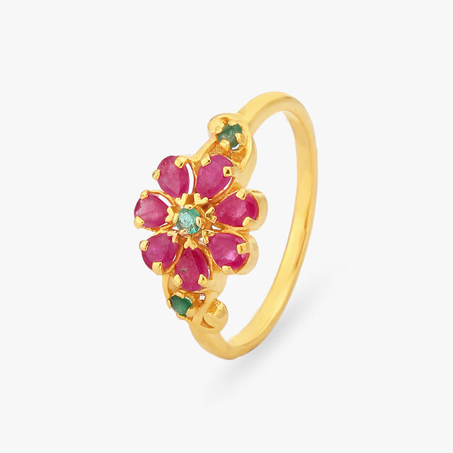 Blooming Gold Finger Ring