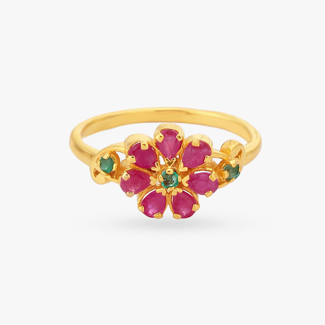 Blooming Gold Finger Ring