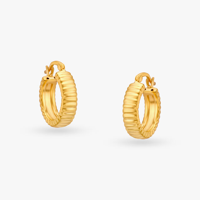 Contemporary Gold Hoop Earrings