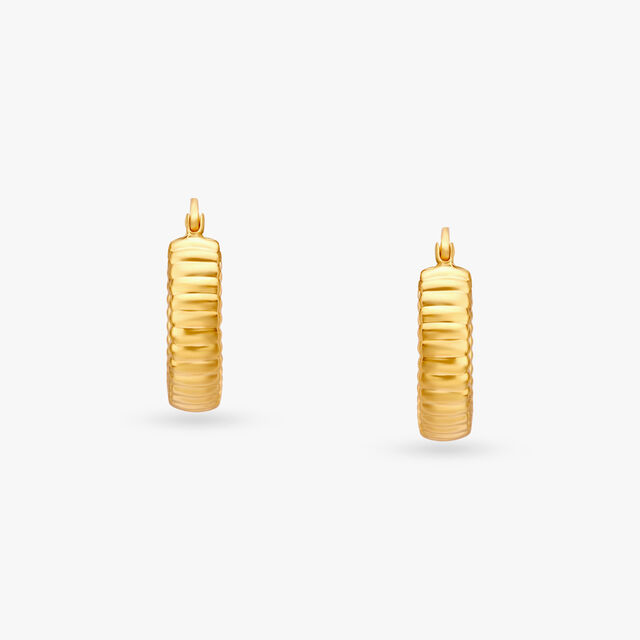 Contemporary Gold Hoop Earrings