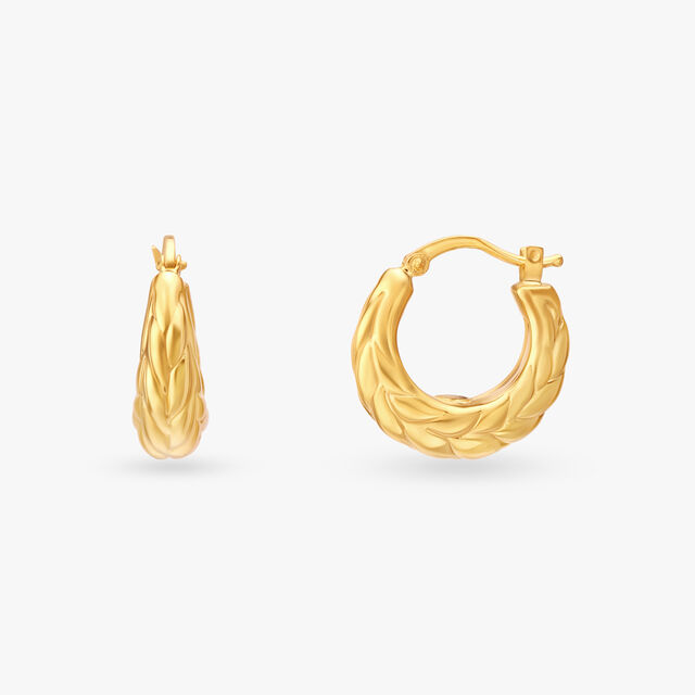 Intricate Gold Hoop Earrings
