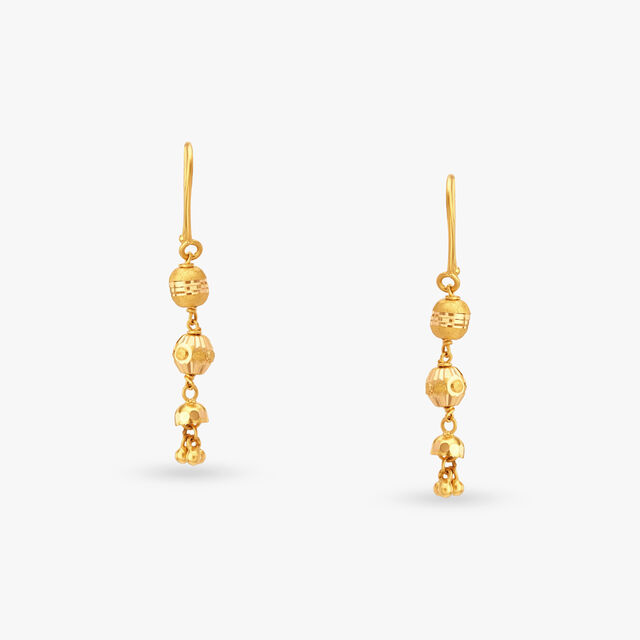 Ornate Gold Hoop Earrings