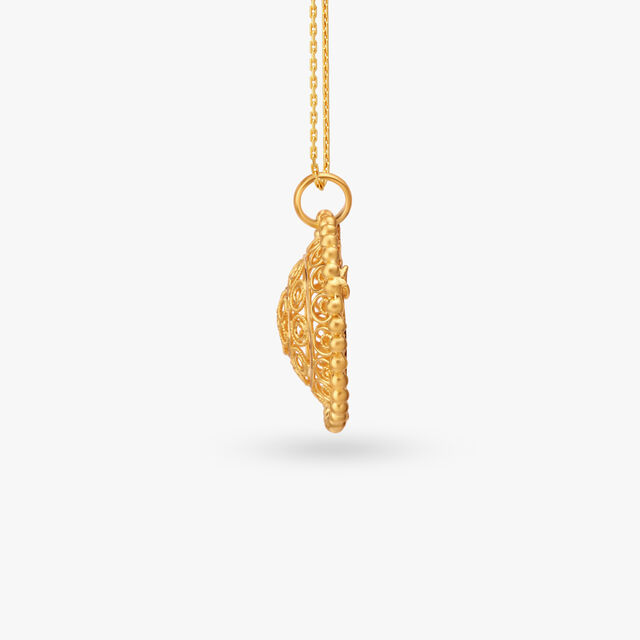 Beaded Gold Pendant 2