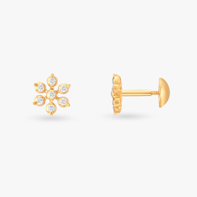 Blossoming Diamond Stud Earrings 2