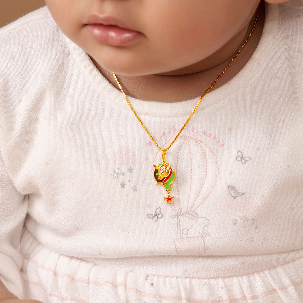 Gold chain for baby girl tanishq clearance