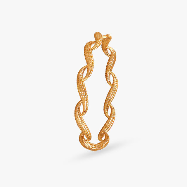 Twisted Elegance Gold Bangle 2
