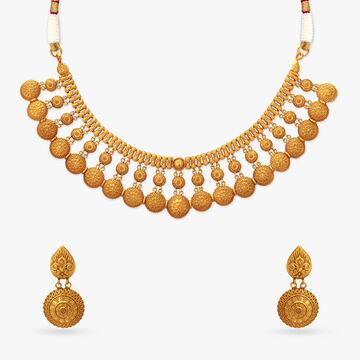 Majestic Medallion Gold Necklace Set