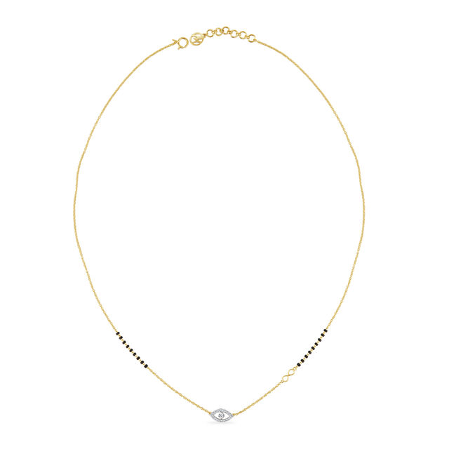 14kt Yellow Gold Evil Eye Mangalsutra