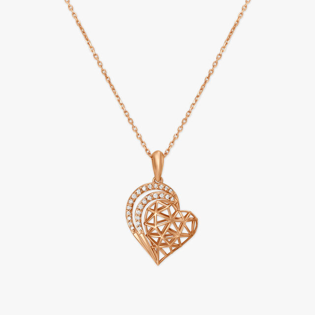 Celestial Heart Diamond Pendant with Chain