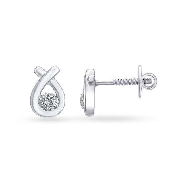 Ethereal Floral Diamond Stud Earrings 2
