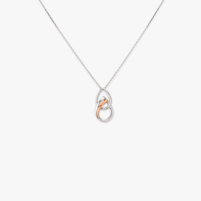 Modern Platinum Pendant with Chain