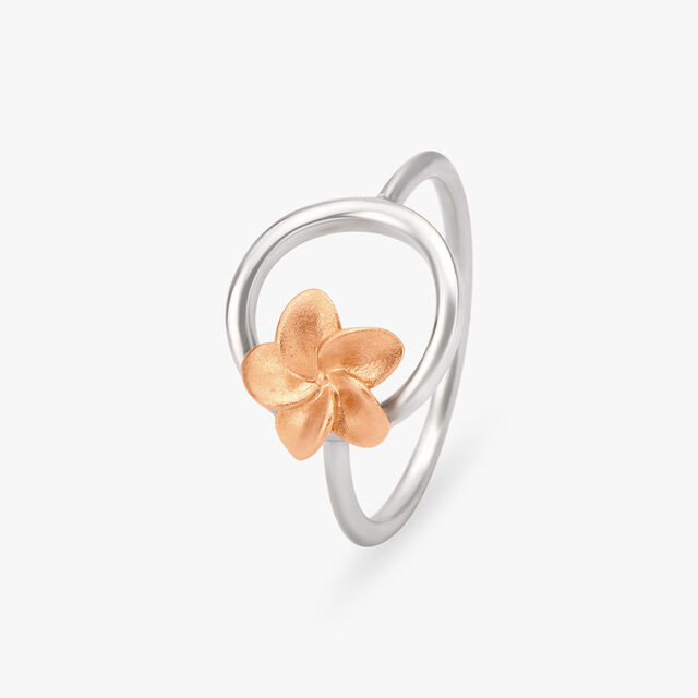 Platinum Floral Motif Ring