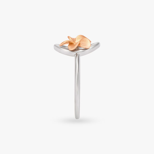 Platinum Floral Motif Ring
