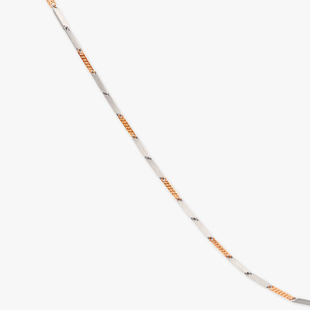 Platinum-Rose Gold Interlink Chain