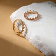 Yellow And Dual Tone Unity 18KT Yellow and Rose Gold Finger Ring 