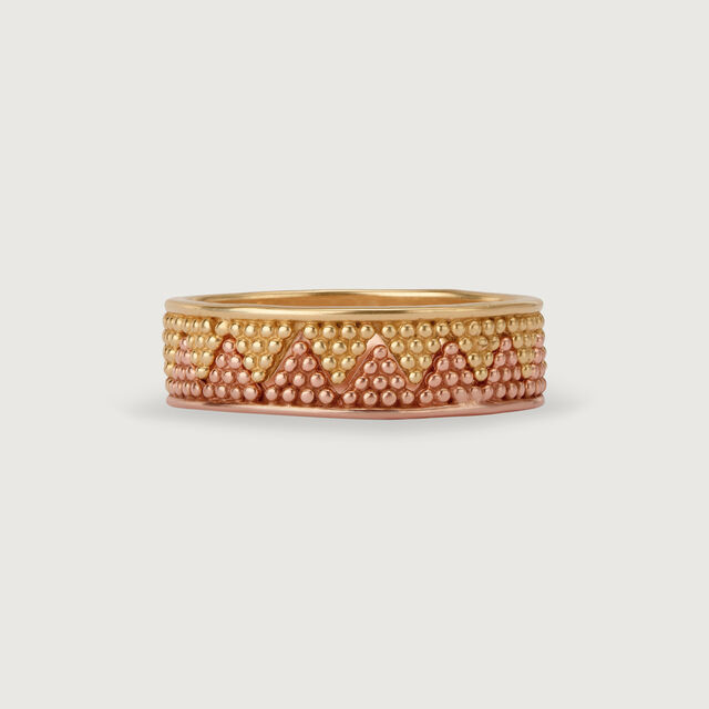 Yellow And Dual Tone Unity 18KT Yellow and Rose Gold Finger Ring 3