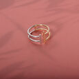 Mia 18KT Yellow And White Gold Finger Ring 