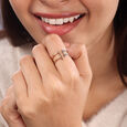 Mia 18KT Yellow And White Gold Finger Ring 2