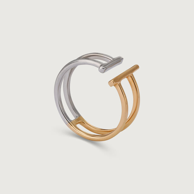 Mia 18KT Yellow And White Gold Finger Ring 4