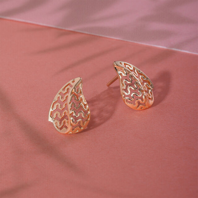 14KT Yellow Gleaming Harvest Stud Earrings 