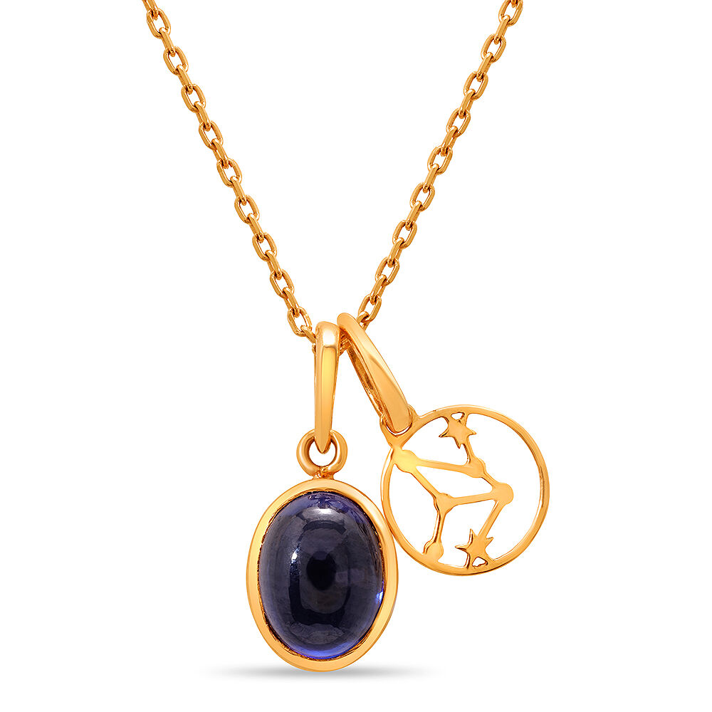Buy Mia Imperial Blue 18KT Rose Gold Virgo Birthstone Pendant at Best Price Tanishq UAE