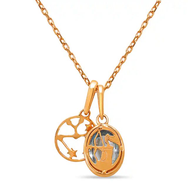 Mia Mystic 18KT Rose Gold Sagittarians Birthstone Pendant 4