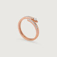 18KT Rose Gold Core Diamond Finger Ring 4