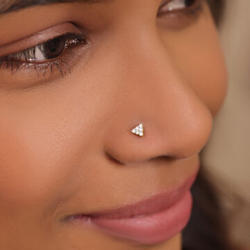 Mia by Tanishq 18KT Yellow Gold Diamond Nose Pin