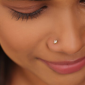 Mia by Tanishq 18KT Yellow Gold Diamond Nose Pin
