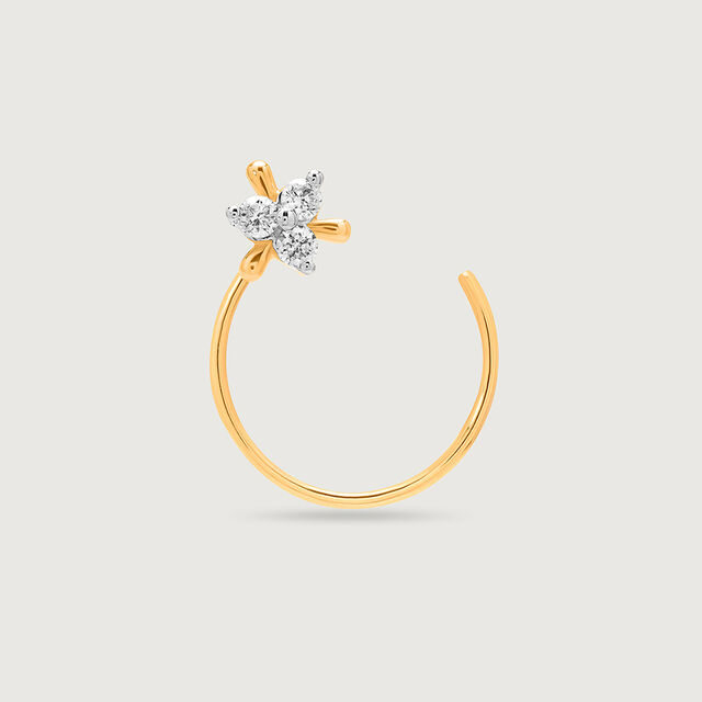 Mia by Tanishq 18KT Yellow Gold Diamond Nose Pin
