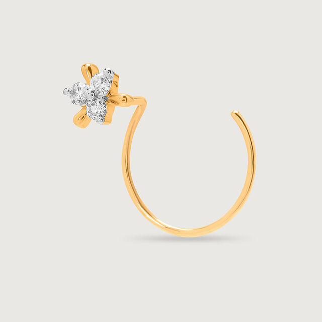 Mia by Tanishq 18KT Yellow Gold Diamond Nose Pin