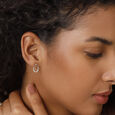 18KT Yellow Gold Diamond Stud Earrings 