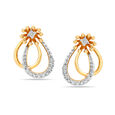 18KT Yellow Gold Diamond Stud Earrings 2