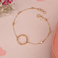 18KT Yellow Gold Luminous Nugget Chain Bracelet 