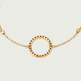 18KT Yellow Gold Luminous Nugget Chain Bracelet 4