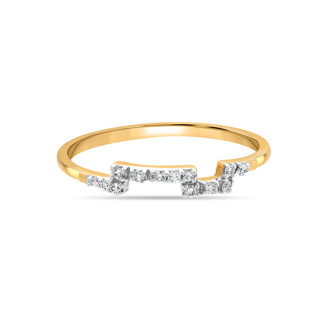 18KT Yellow Gold Martini Finger Ring 2