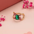14KT Yellow Gold Sweet Hurricane Finger Ring 