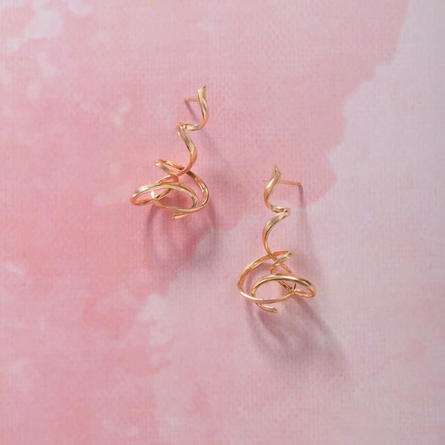 Golden Sway 18KT Gold Stud Earrings 