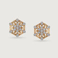 18kt Yellow-White Gold Ear Studs To Magnify Your Beauty 3